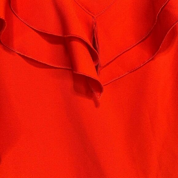 𝅺bianca Nygard Red Ruffled Top - Picture 3 of 8